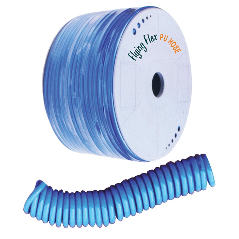 Flying Flex PU Hose Coil (BLUE & Transparent)